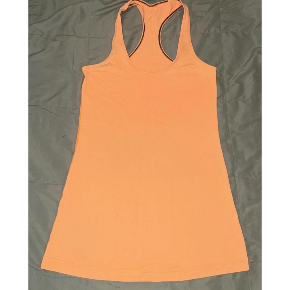 Lululemon Tank Top Women 6 Cool Racerback Activewear Top Orange Peach Halloween